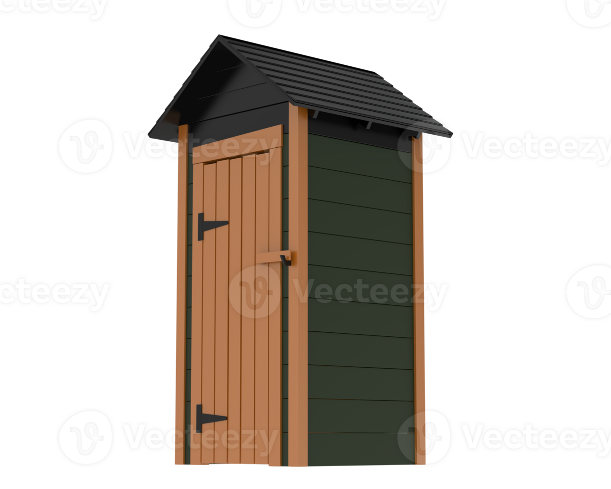 Outhouse isolated on background. 3d rendering - illustration png