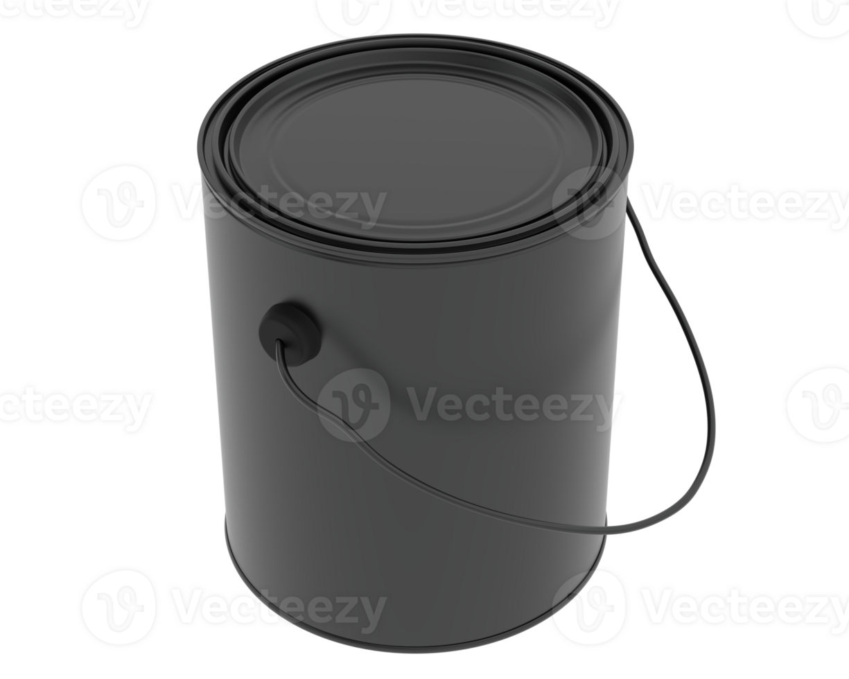Paint can isolated on background. 3d rendering - illustration png