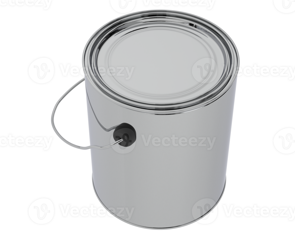 Paint can isolated on background. 3d rendering - illustration png