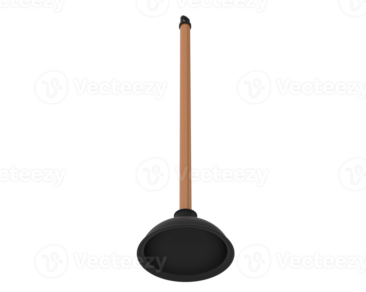 Plunger isolated on background. 3d rendering - illustration png