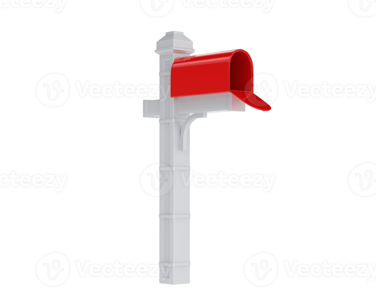 Mailbox isolated on background. 3d rendering - illustration png