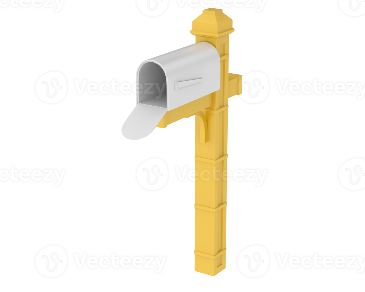 Mailbox isolated on background. 3d rendering - illustration png