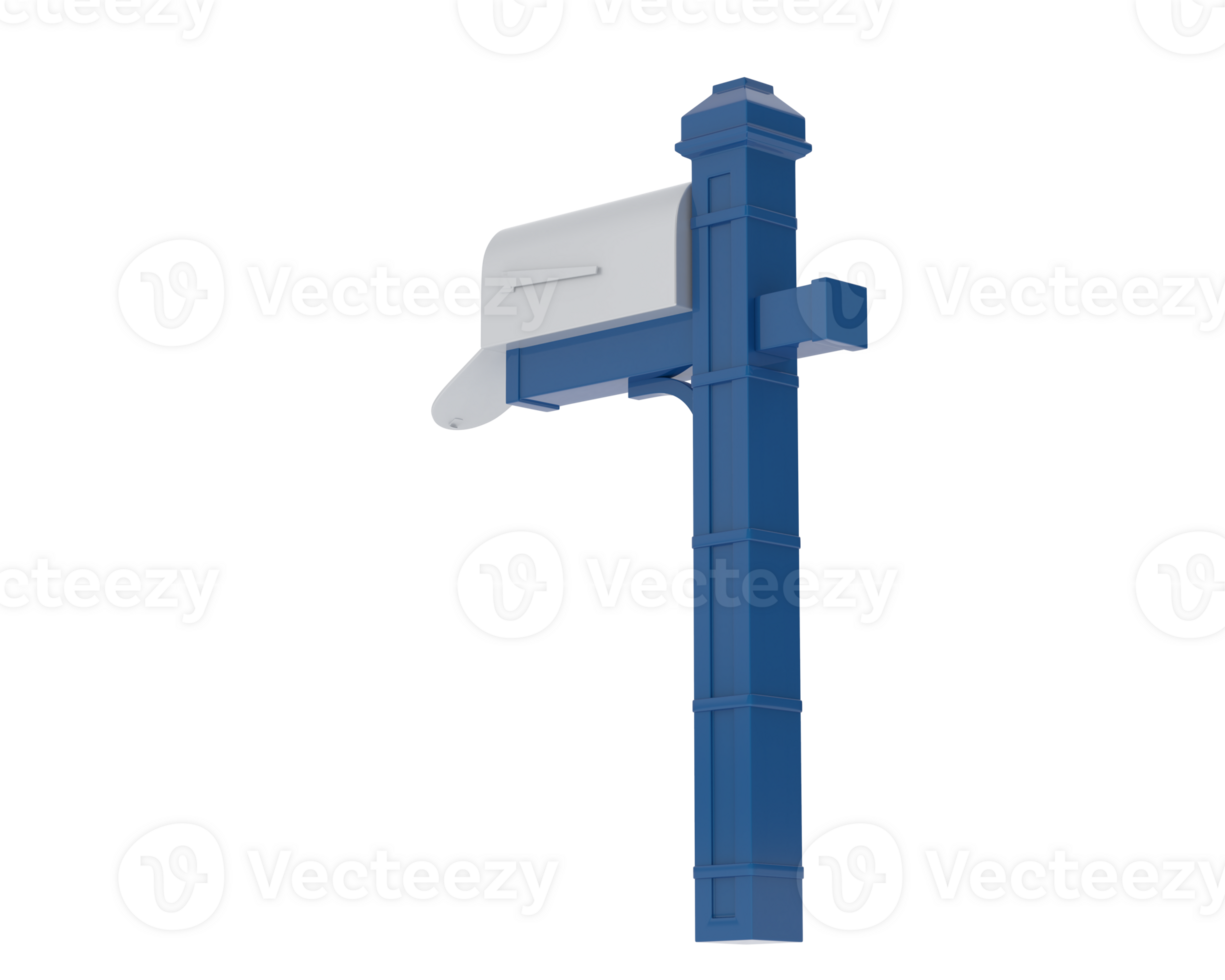 Mailbox isolated on background. 3d rendering - illustration png