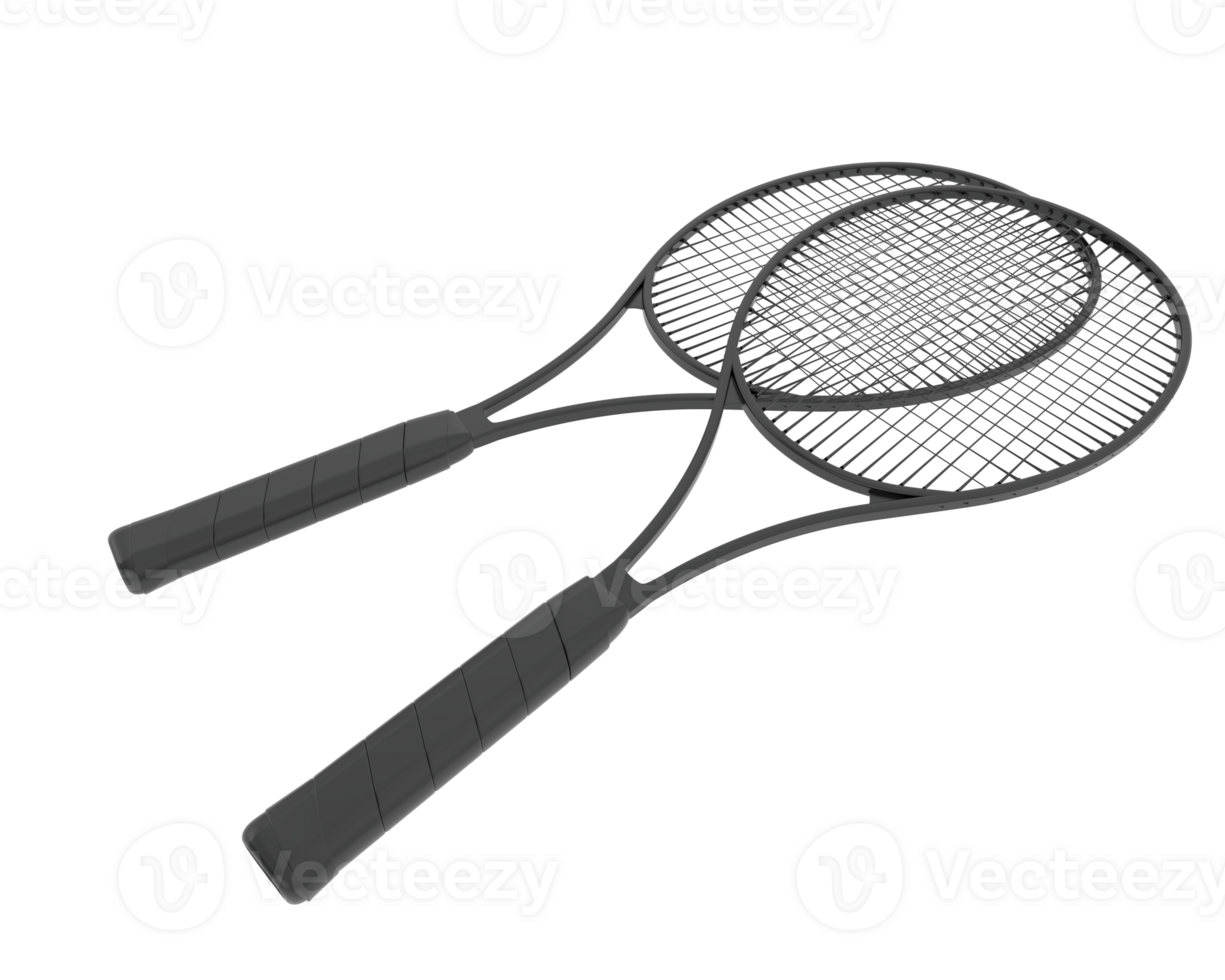 Racket isolated on background. 3d rendering - illustration png