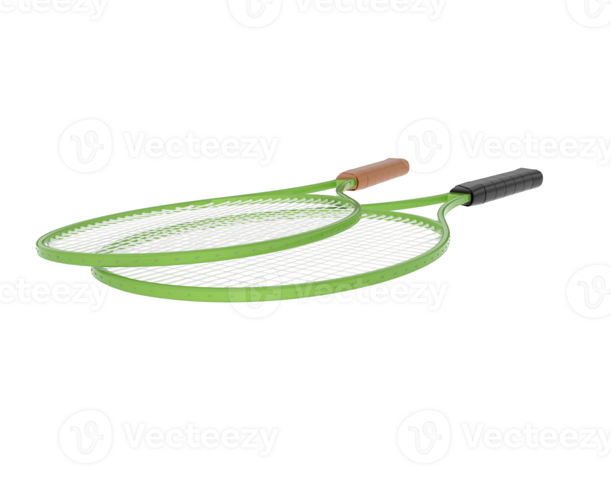 Racket isolated on background. 3d rendering - illustration png