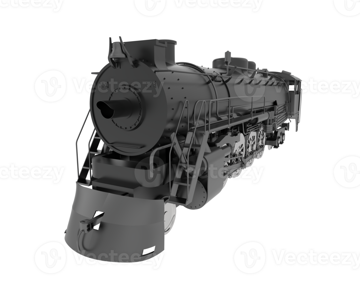 Locomotive isolated on background. 3d rendering - illustration png
