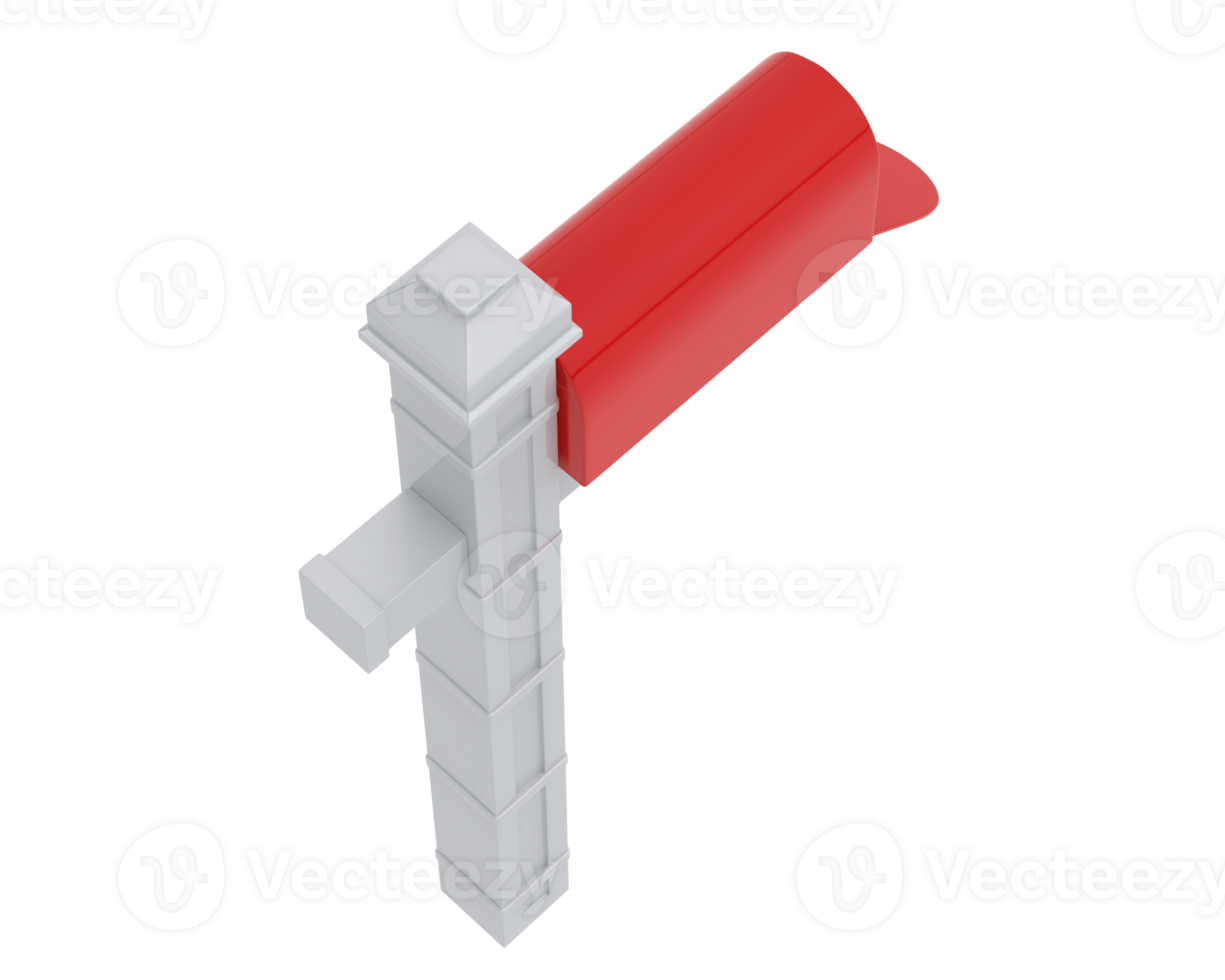 Mailbox isolated on background. 3d rendering - illustration png