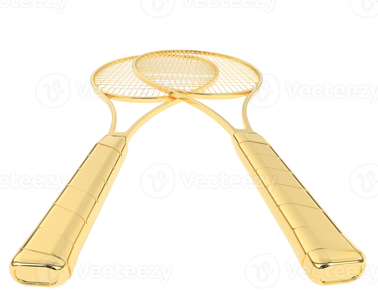Racket isolated on background. 3d rendering - illustration png
