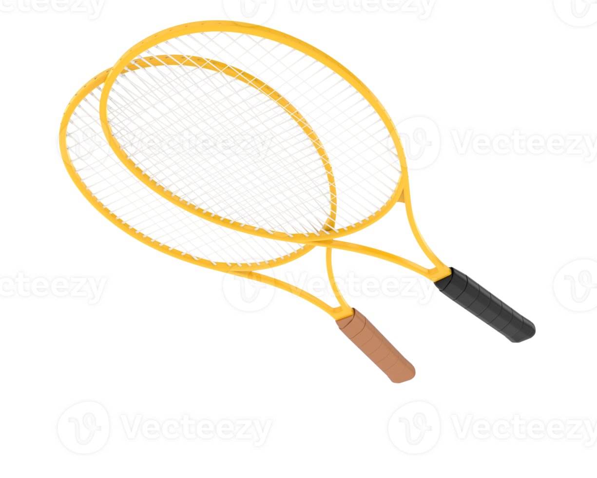 Racket isolated on background. 3d rendering - illustration png