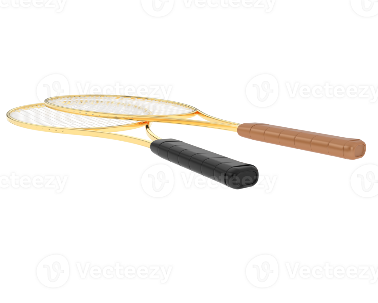 Racket isolated on background. 3d rendering - illustration png