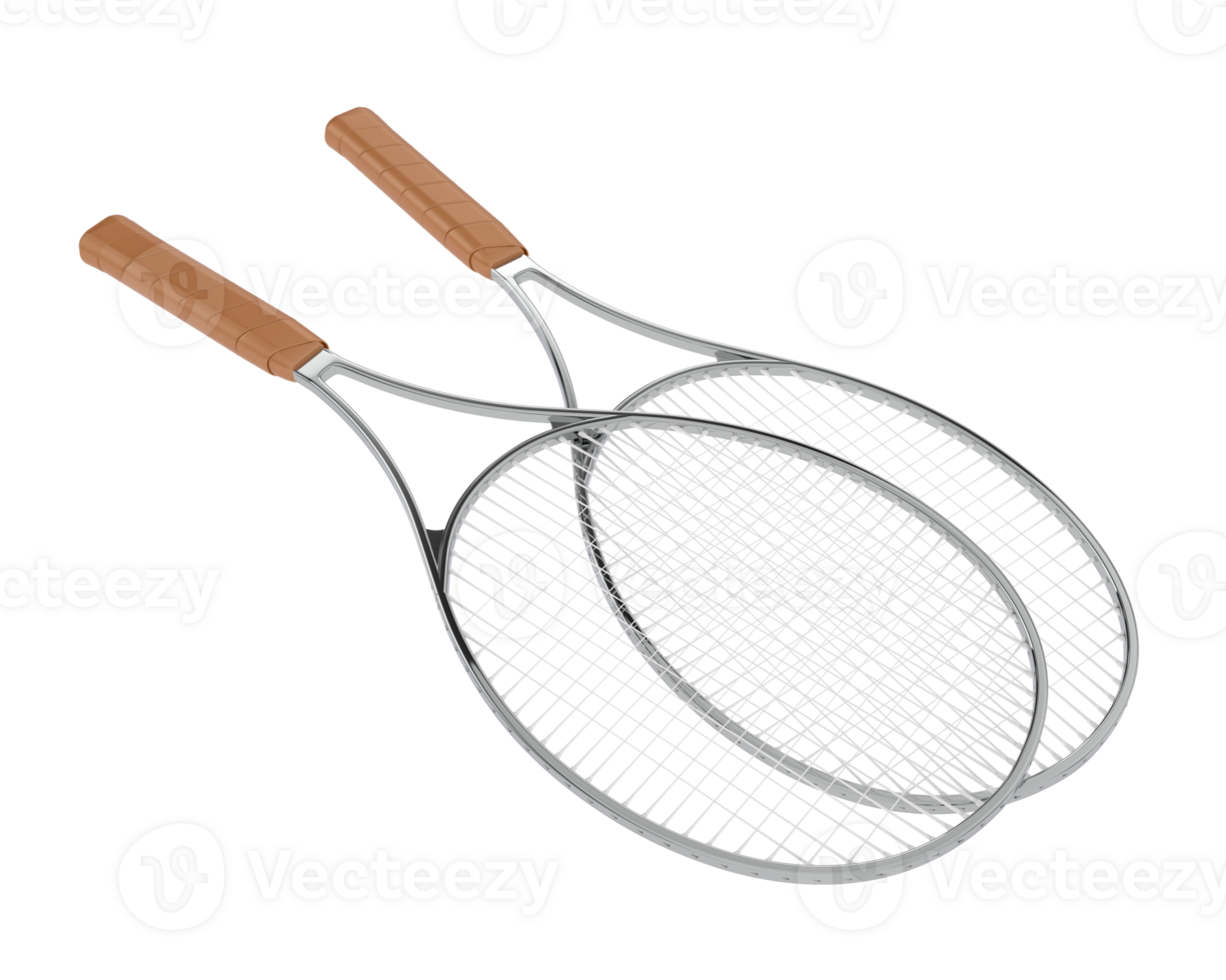 Racket isolated on background. 3d rendering - illustration png