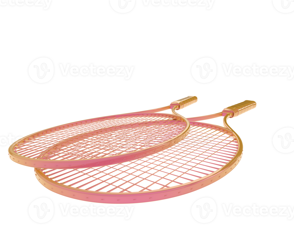 Racket isolated on background. 3d rendering - illustration png