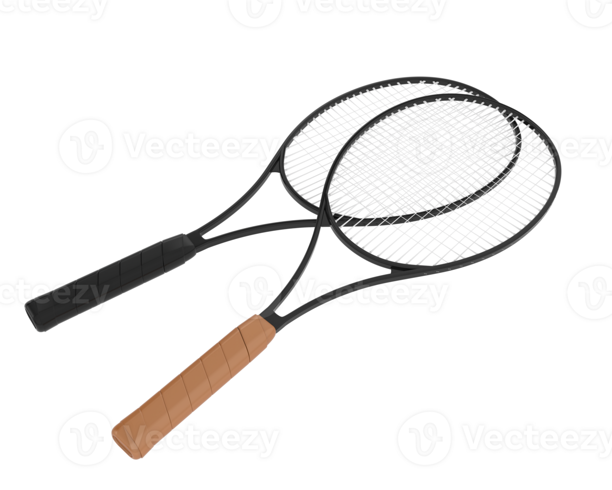 Racket isolated on background. 3d rendering - illustration png