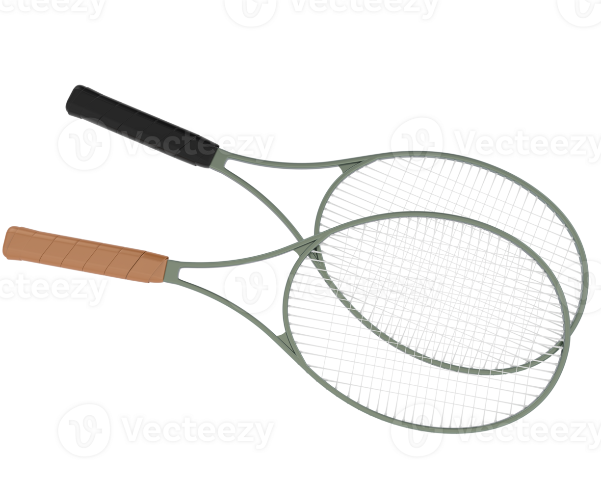 Racket isolated on background. 3d rendering - illustration png
