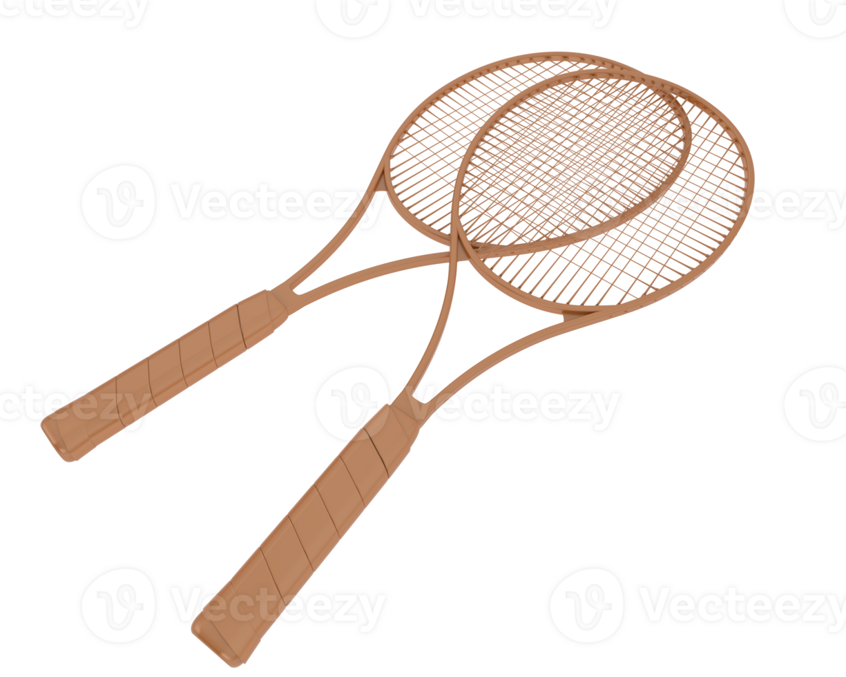 racchetta isolato su sfondo. 3d interpretazione - illustrazione png