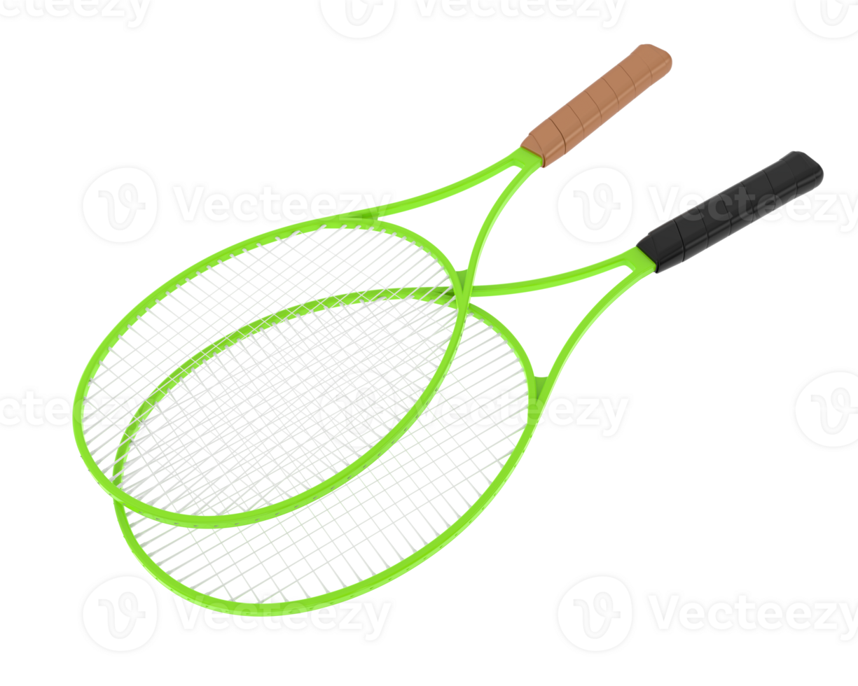 Racket isolated on background. 3d rendering - illustration png