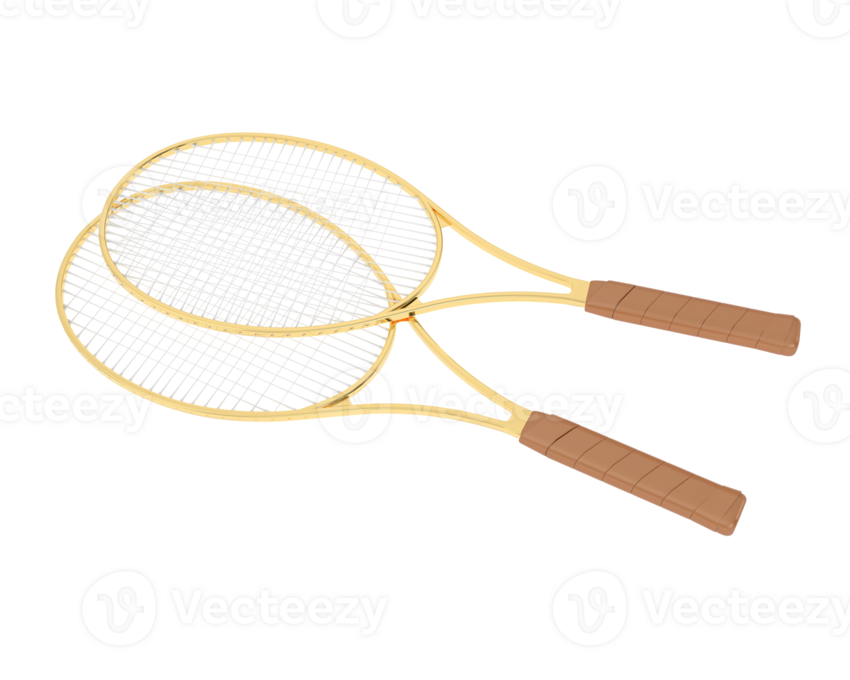 Racket isolated on background. 3d rendering - illustration png