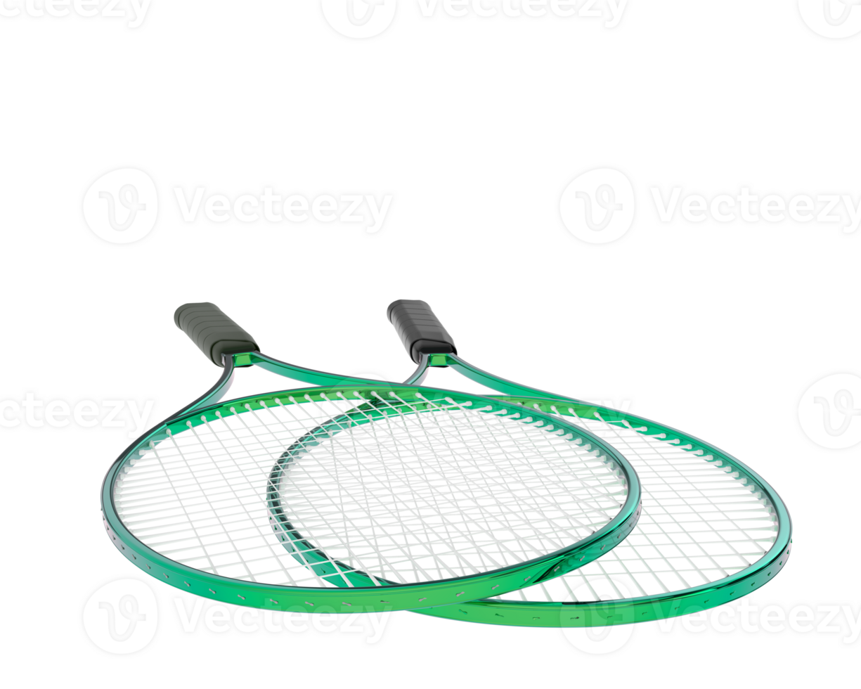 Racket isolated on background. 3d rendering - illustration png
