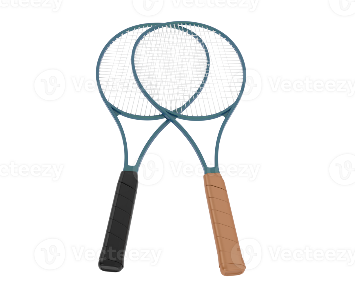 Racket isolated on background. 3d rendering - illustration png