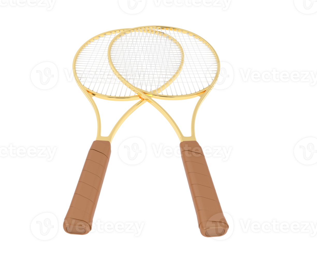 Racket isolated on background. 3d rendering - illustration png