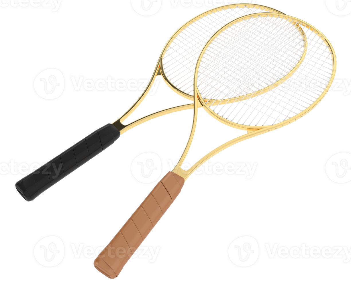 Racket isolated on background. 3d rendering - illustration png