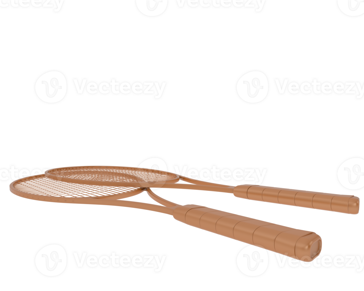 Racket isolated on background. 3d rendering - illustration png