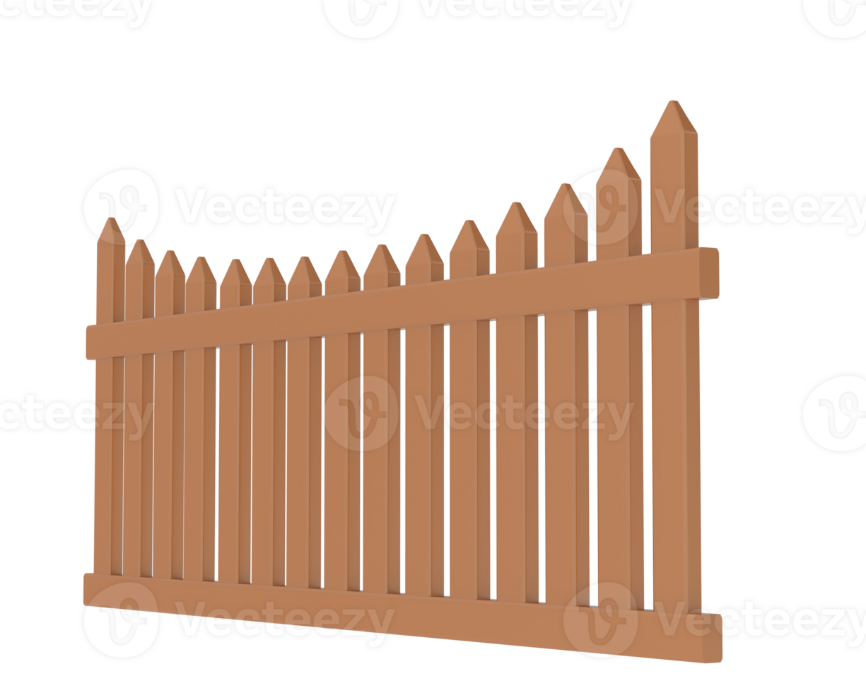 Fence isolated on background. 3d rendering - illustration png