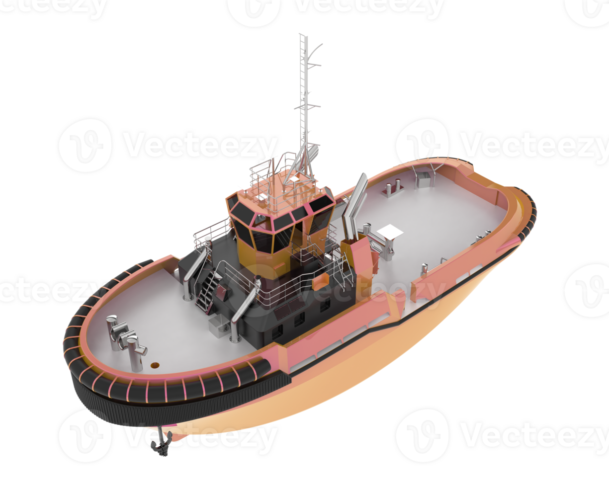 Fishing boat isolated on background. 3d rendering - illustration png
