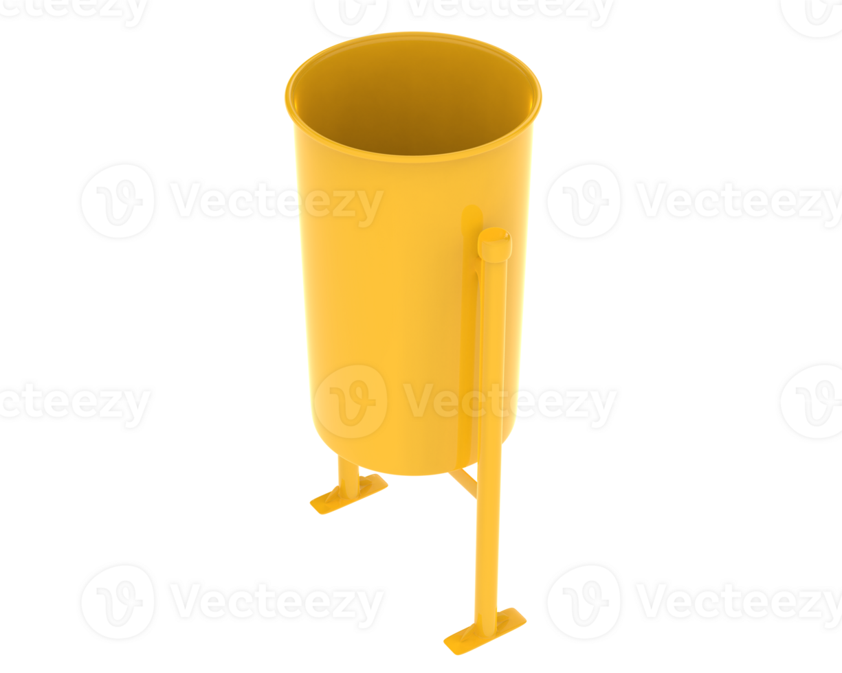 Trash can park isolated on background. 3d rendering - illustration png