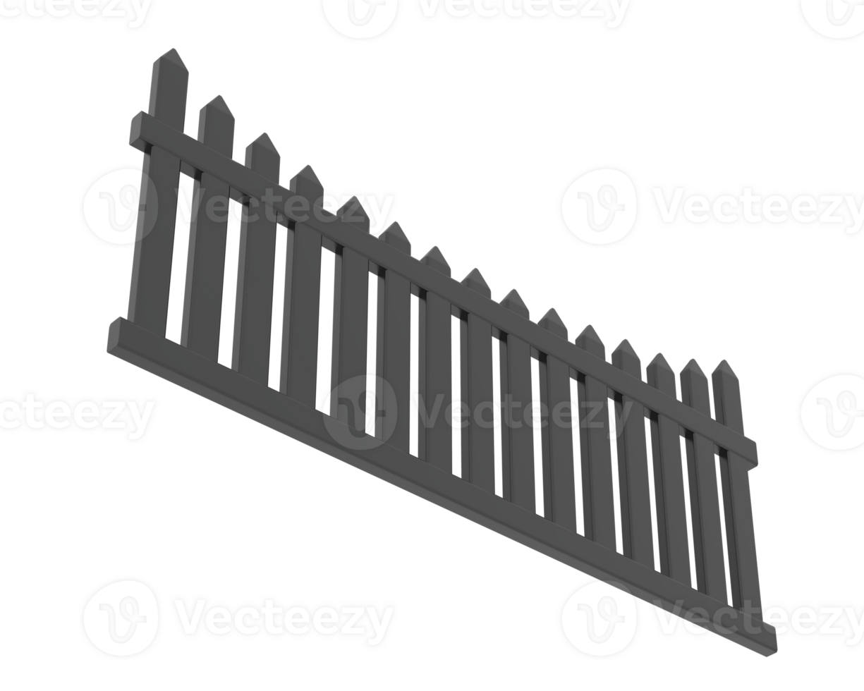 Fence isolated on background. 3d rendering - illustration png