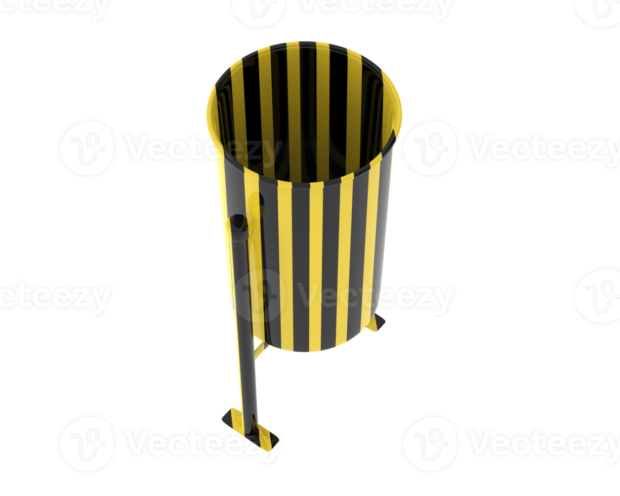 Trash can park isolated on background. 3d rendering - illustration png