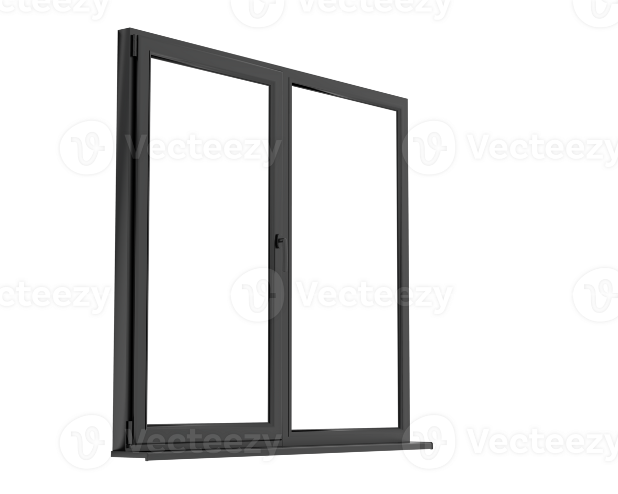 Window isolated on background. 3d rendering - illustration png