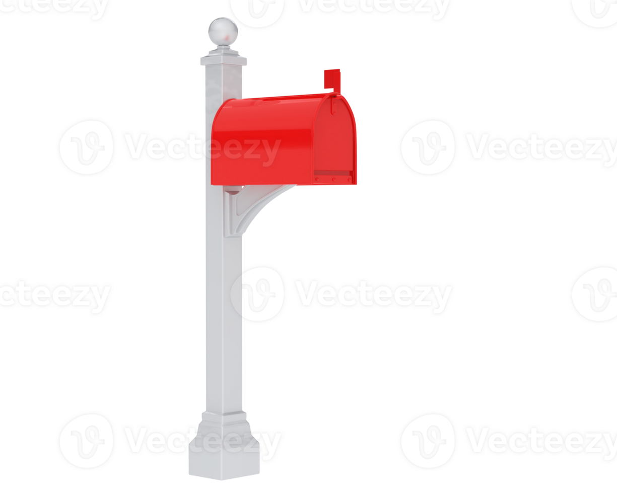 Residential mailbox isolated on background. 3d rendering - illustration png