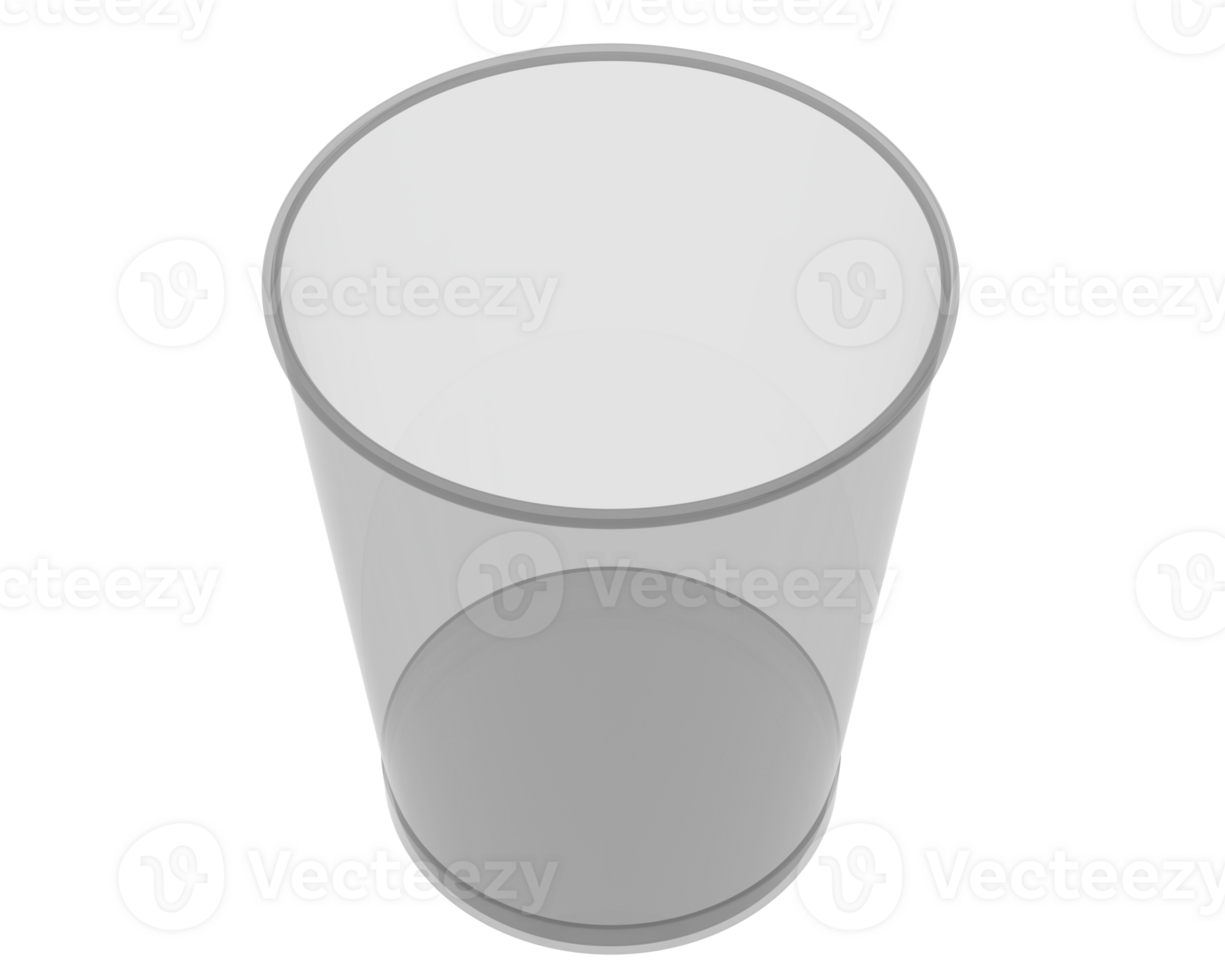 Trash can isolated on background. 3d rendering - illustration png