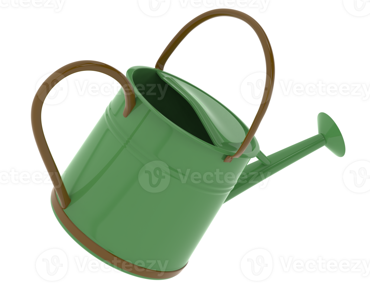 Watering can isolated on background. 3d rendering - illustration png