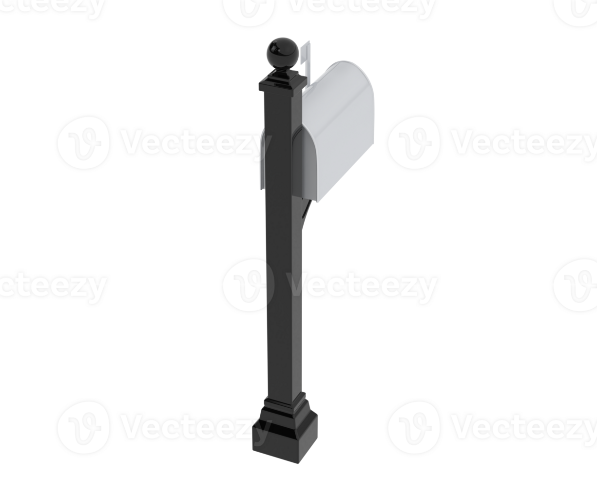 Residential mailbox isolated on background. 3d rendering - illustration png