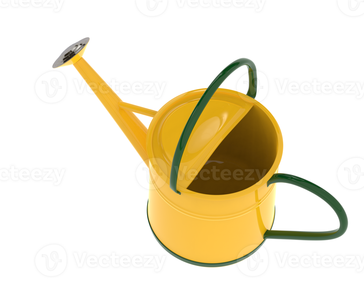 Watering can isolated on background. 3d rendering - illustration png