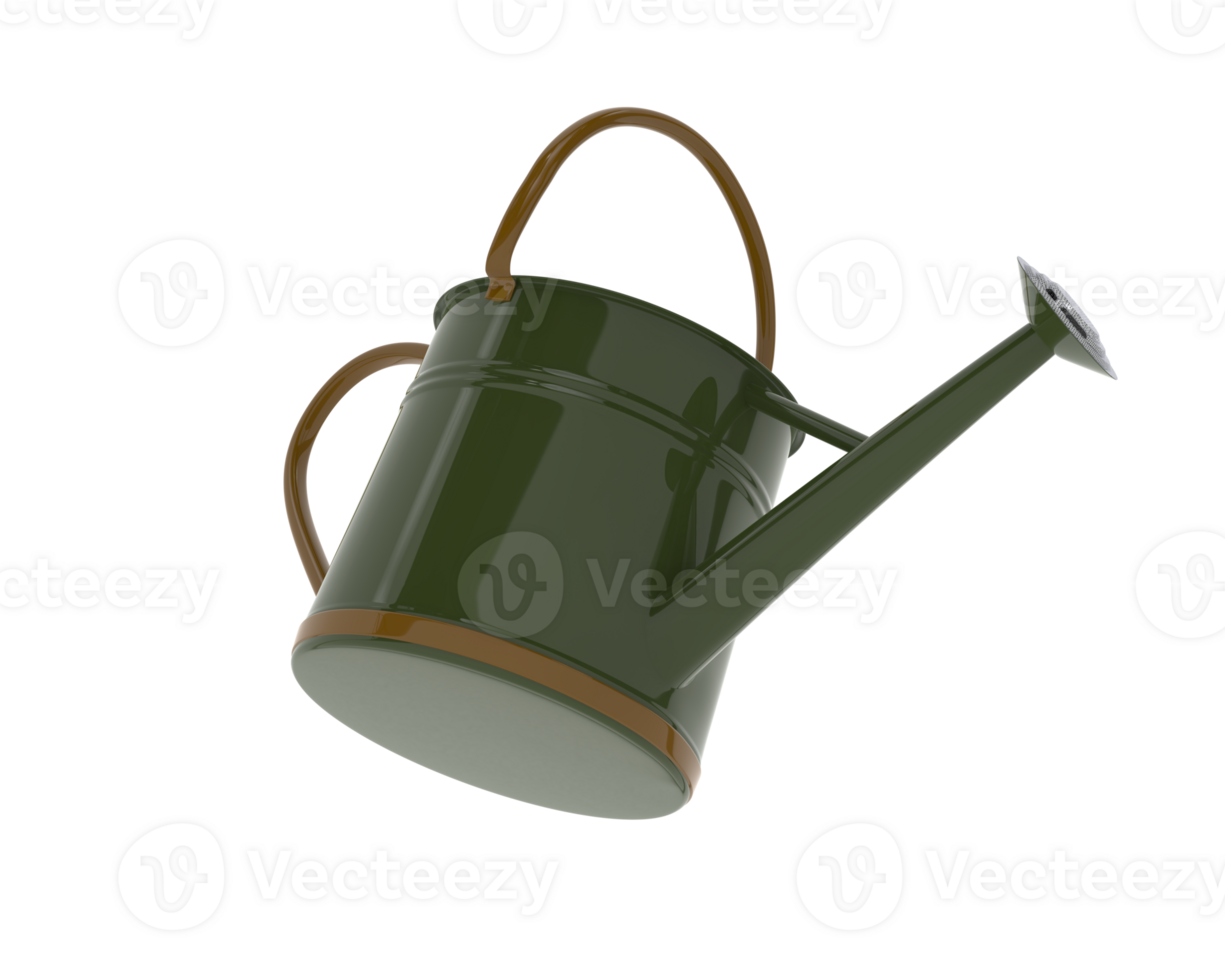 Watering can isolated on background. 3d rendering - illustration png