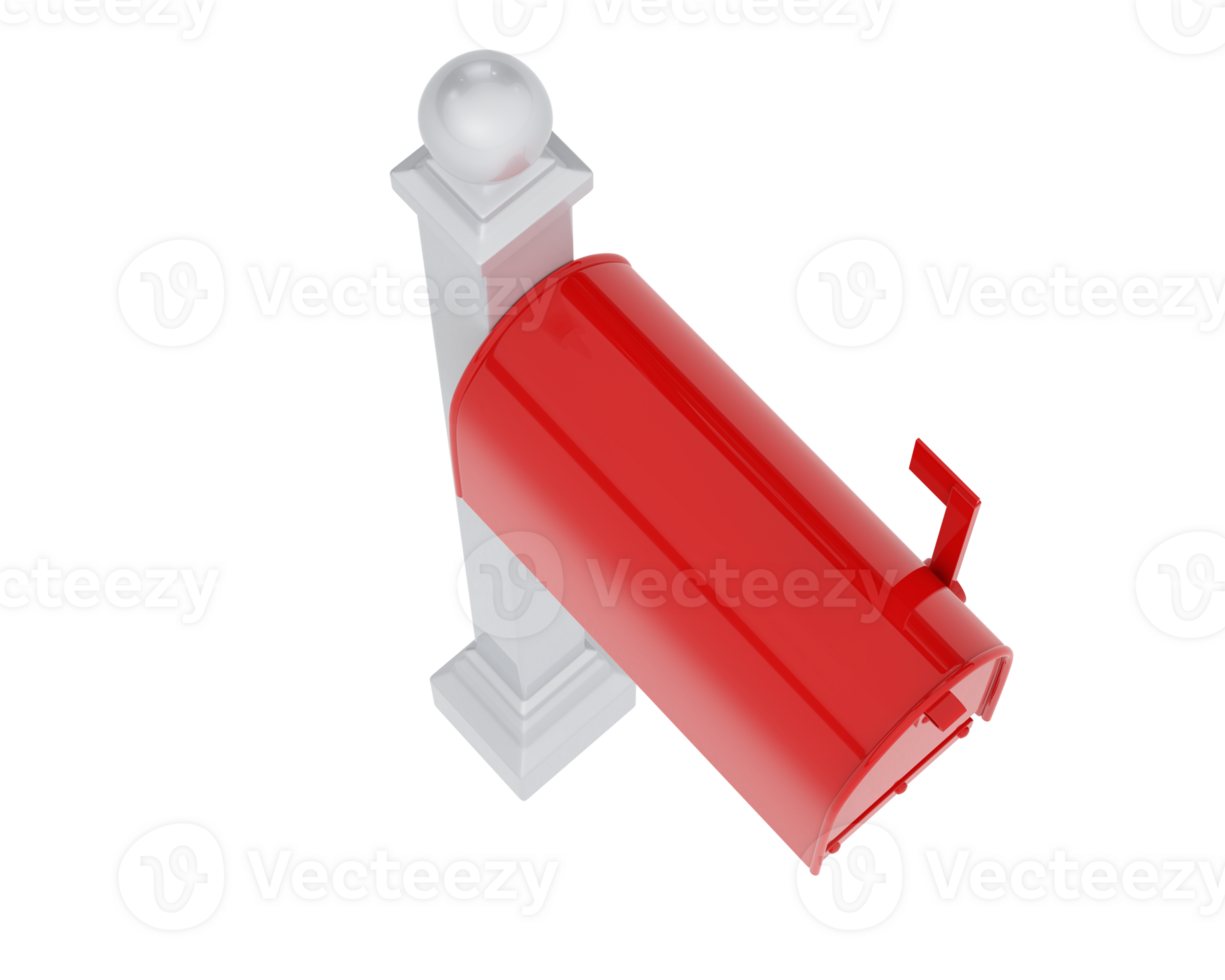 Residential mailbox isolated on background. 3d rendering - illustration png