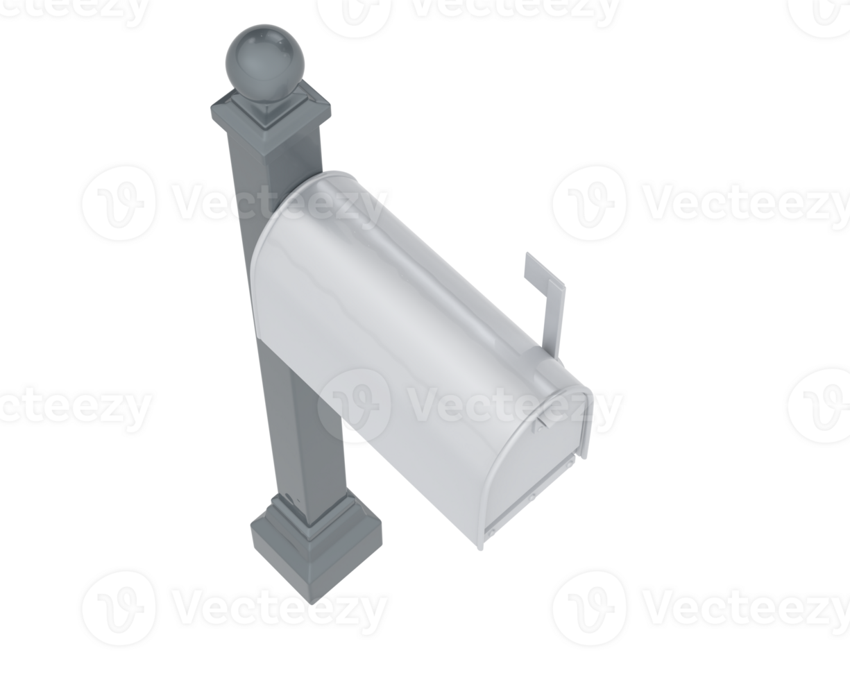 Residential mailbox isolated on background. 3d rendering - illustration png