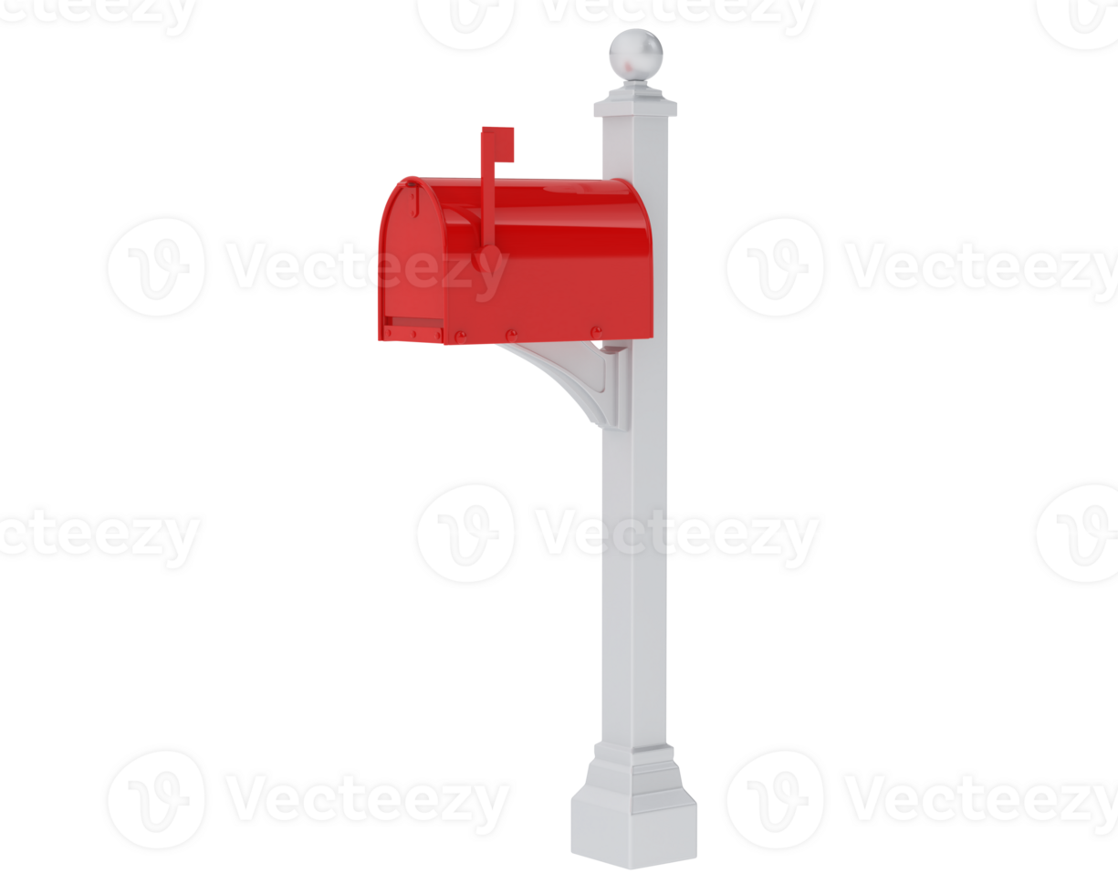 Residential mailbox isolated on background. 3d rendering - illustration png