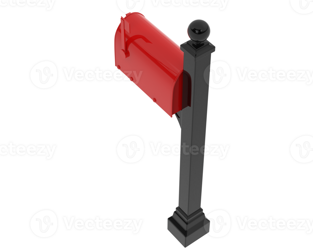 Residential mailbox isolated on background. 3d rendering - illustration png