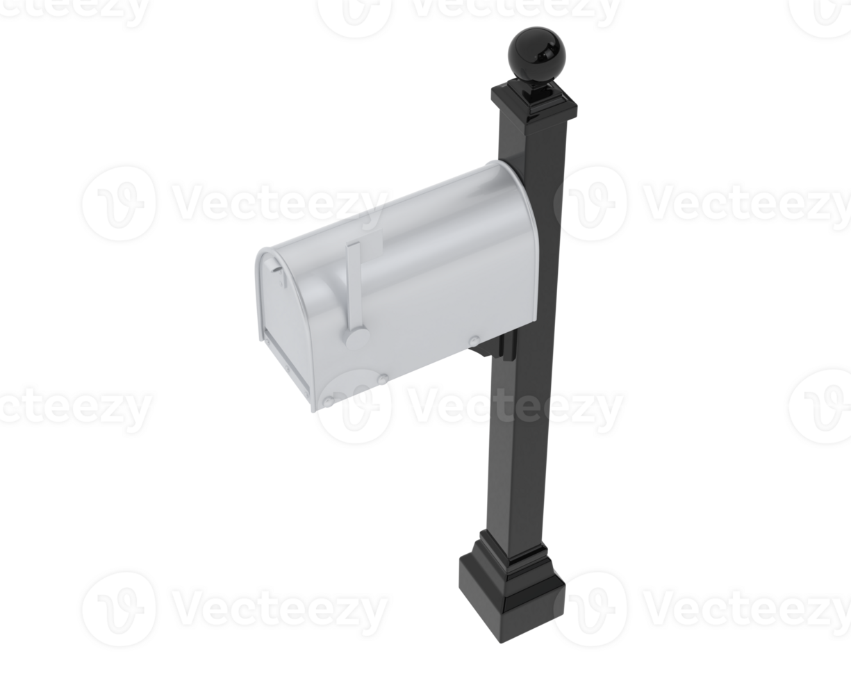 Residential mailbox isolated on background. 3d rendering - illustration png