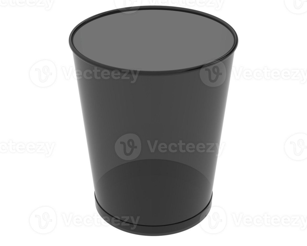 Trash can isolated on background. 3d rendering - illustration png