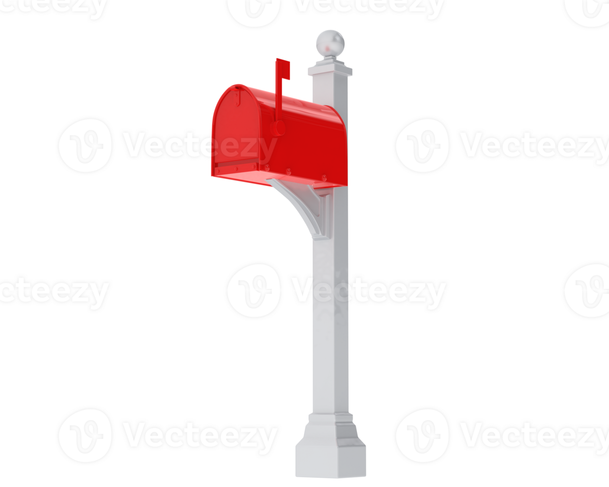 Residential mailbox isolated on background. 3d rendering - illustration png