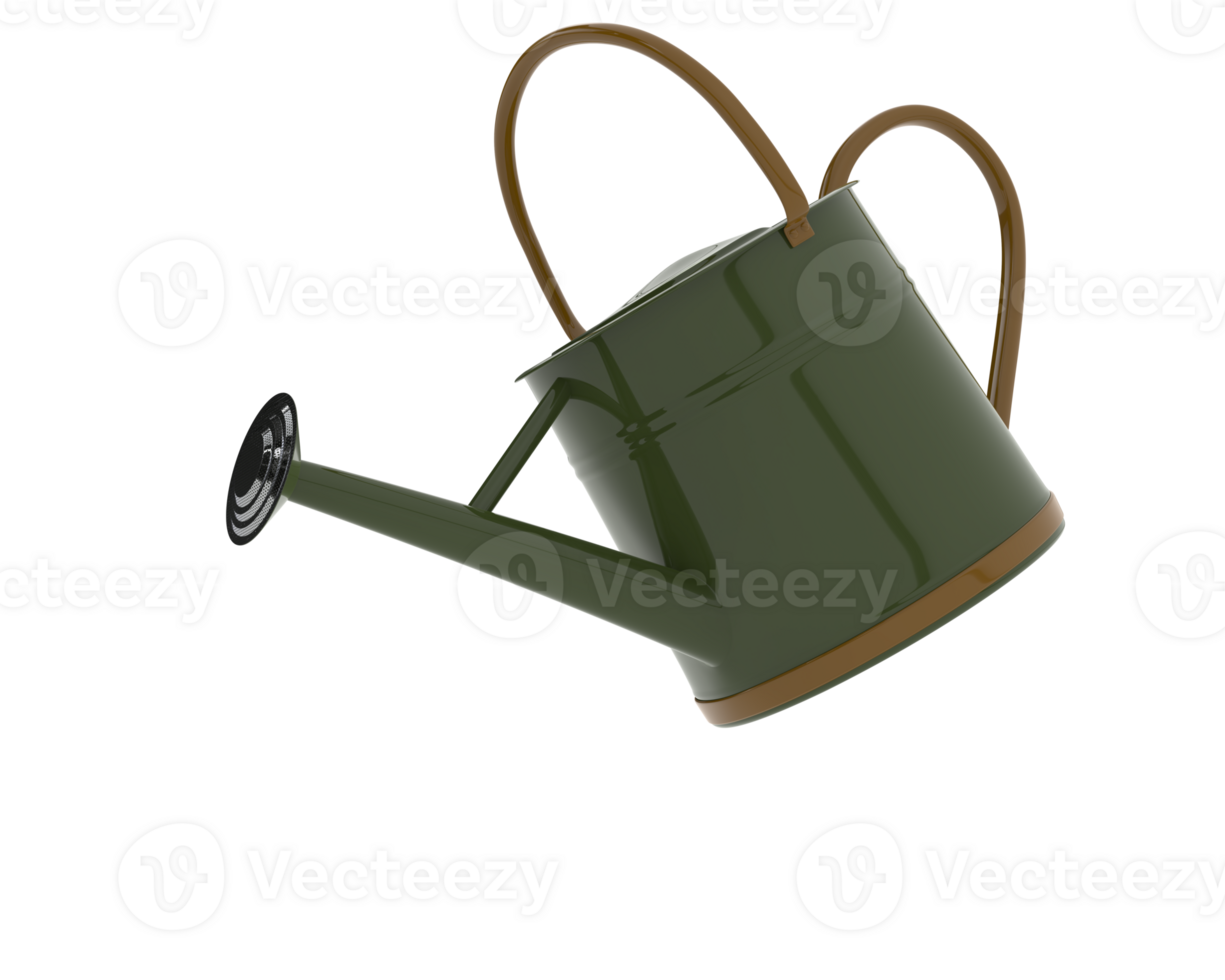 Watering can isolated on background. 3d rendering - illustration png
