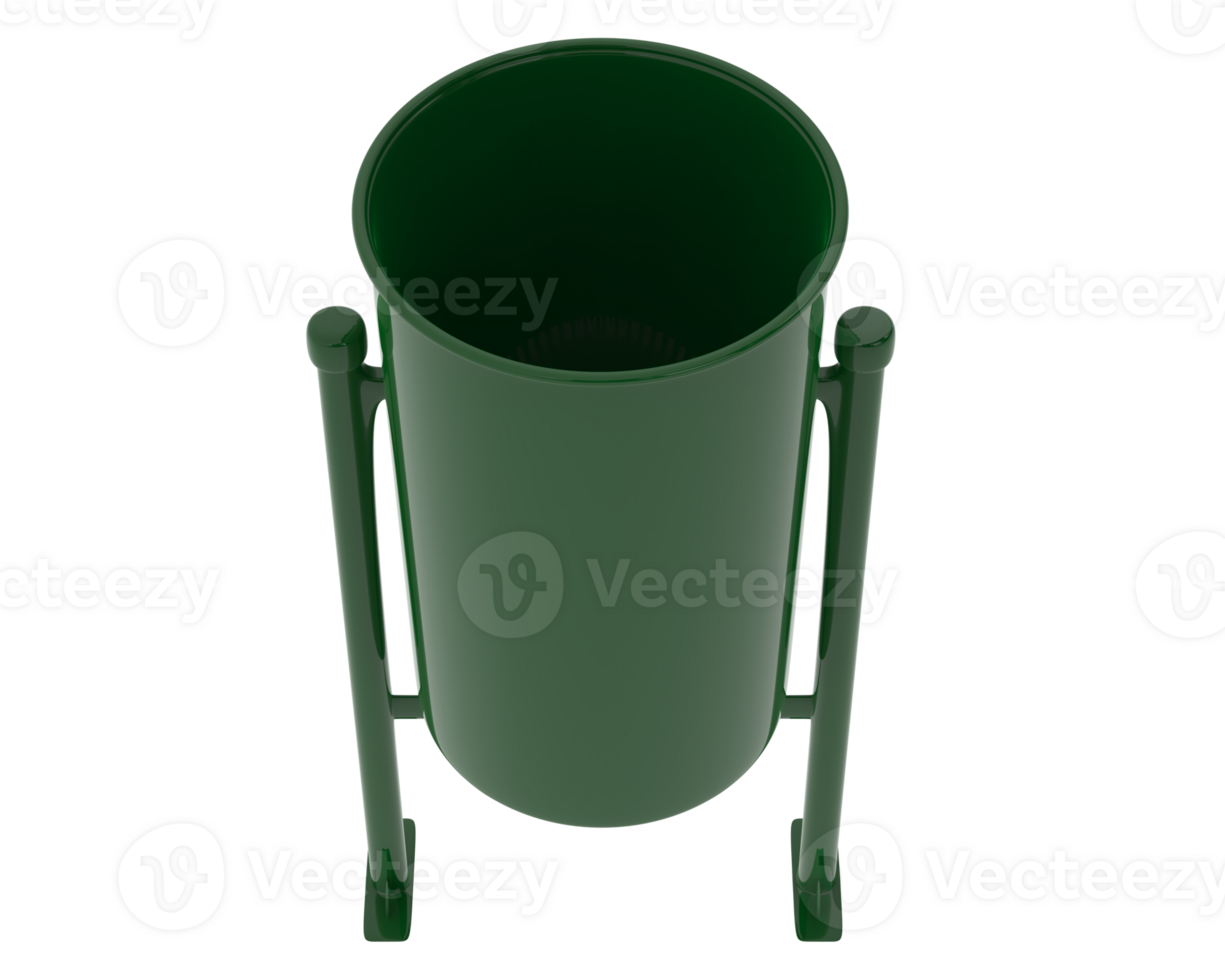 Trash can park isolated on background. 3d rendering - illustration png