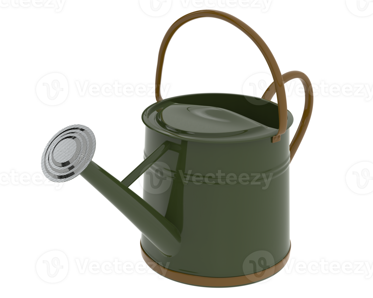 Watering can isolated on background. 3d rendering - illustration png