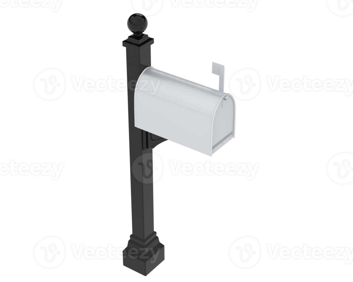 Residential mailbox isolated on background. 3d rendering - illustration png