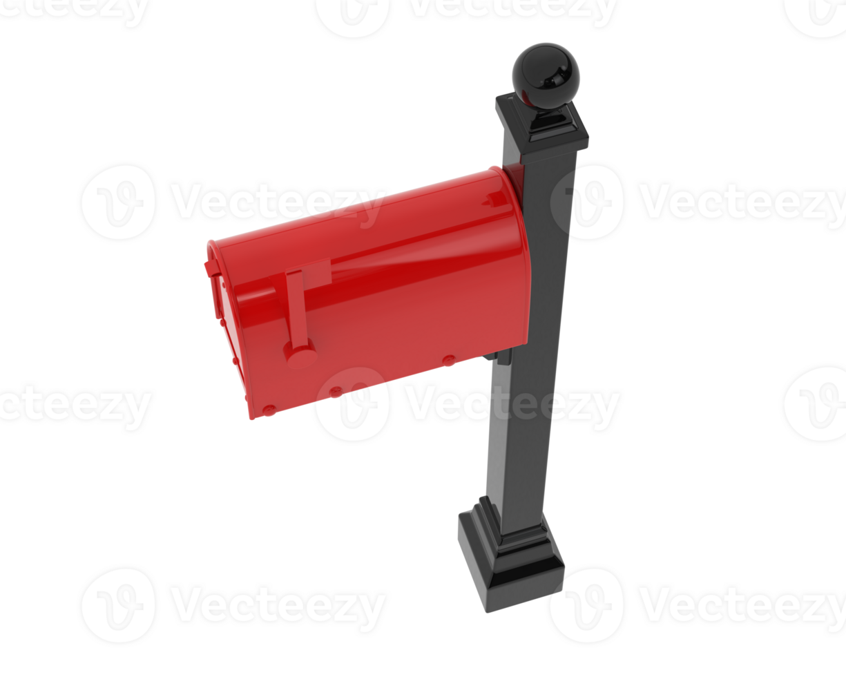 Residential mailbox isolated on background. 3d rendering - illustration png